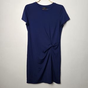 Banana Republic Women's Size XS Short Sleeve Navy Blue Twisted Waist Knit Dress